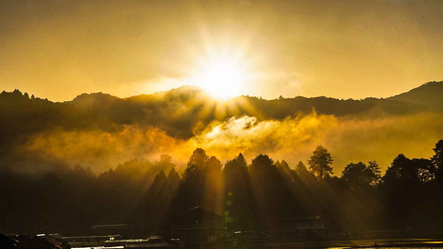 Sunrise over the Ziro valley