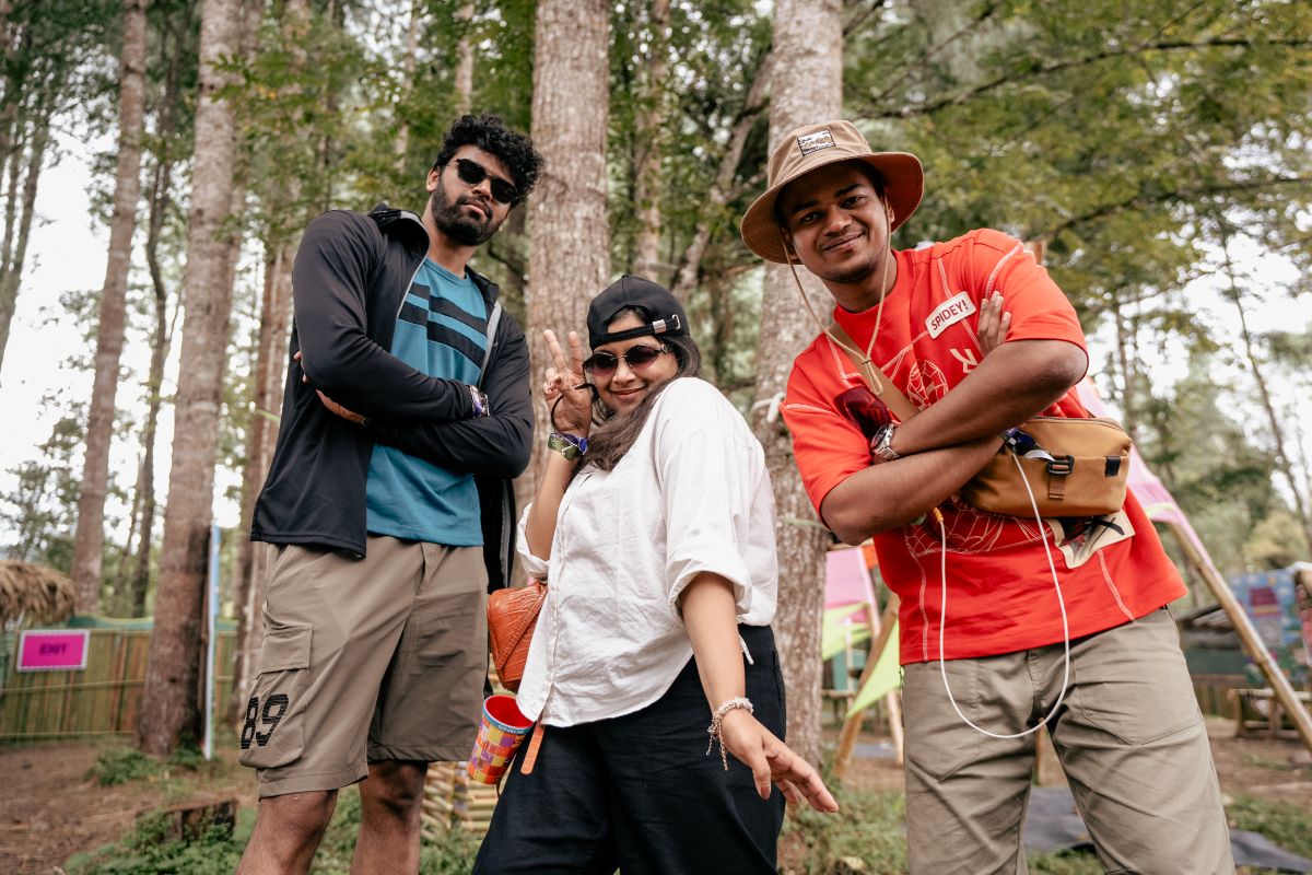 Posing in the pines